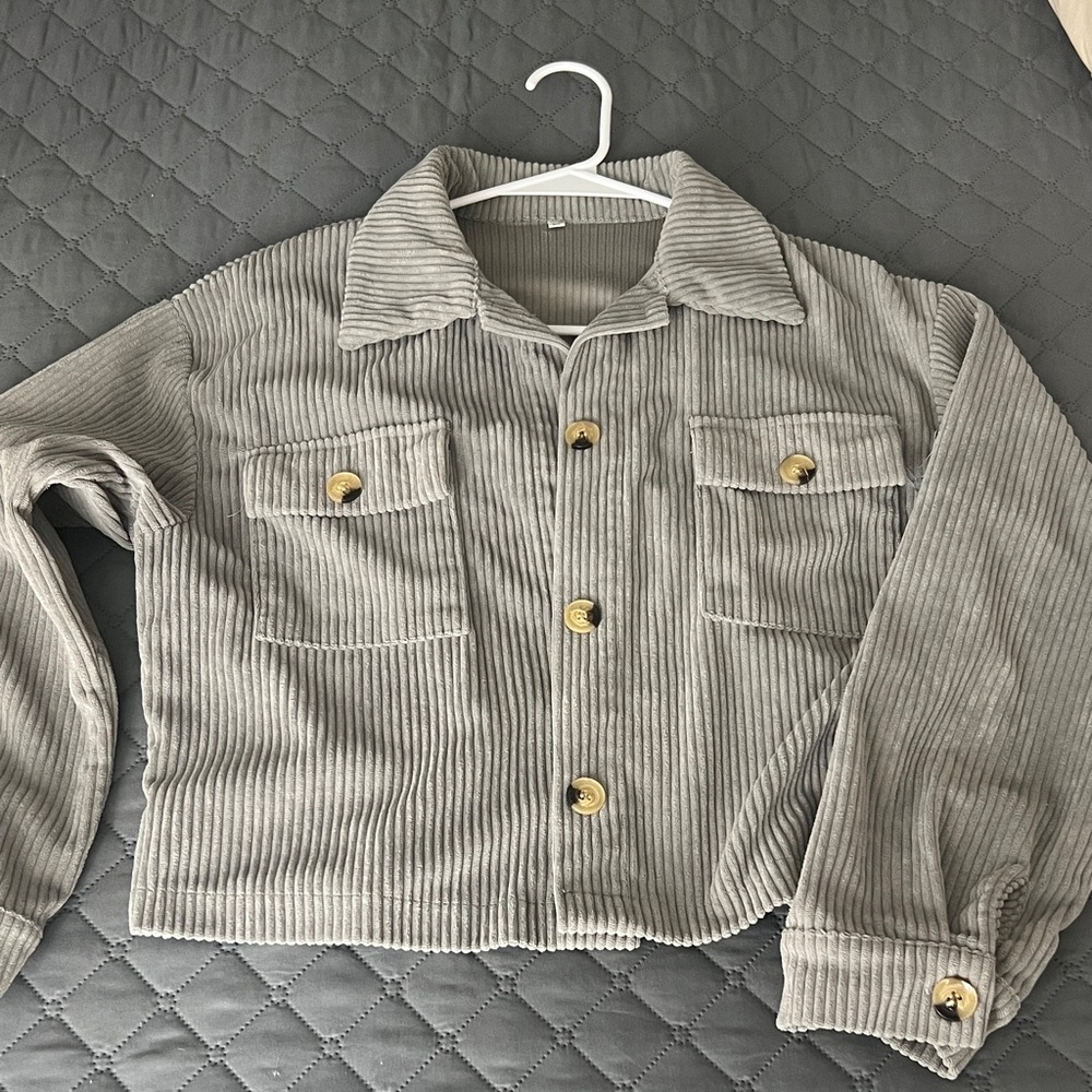 Women’s Gray Corduroy Jacket